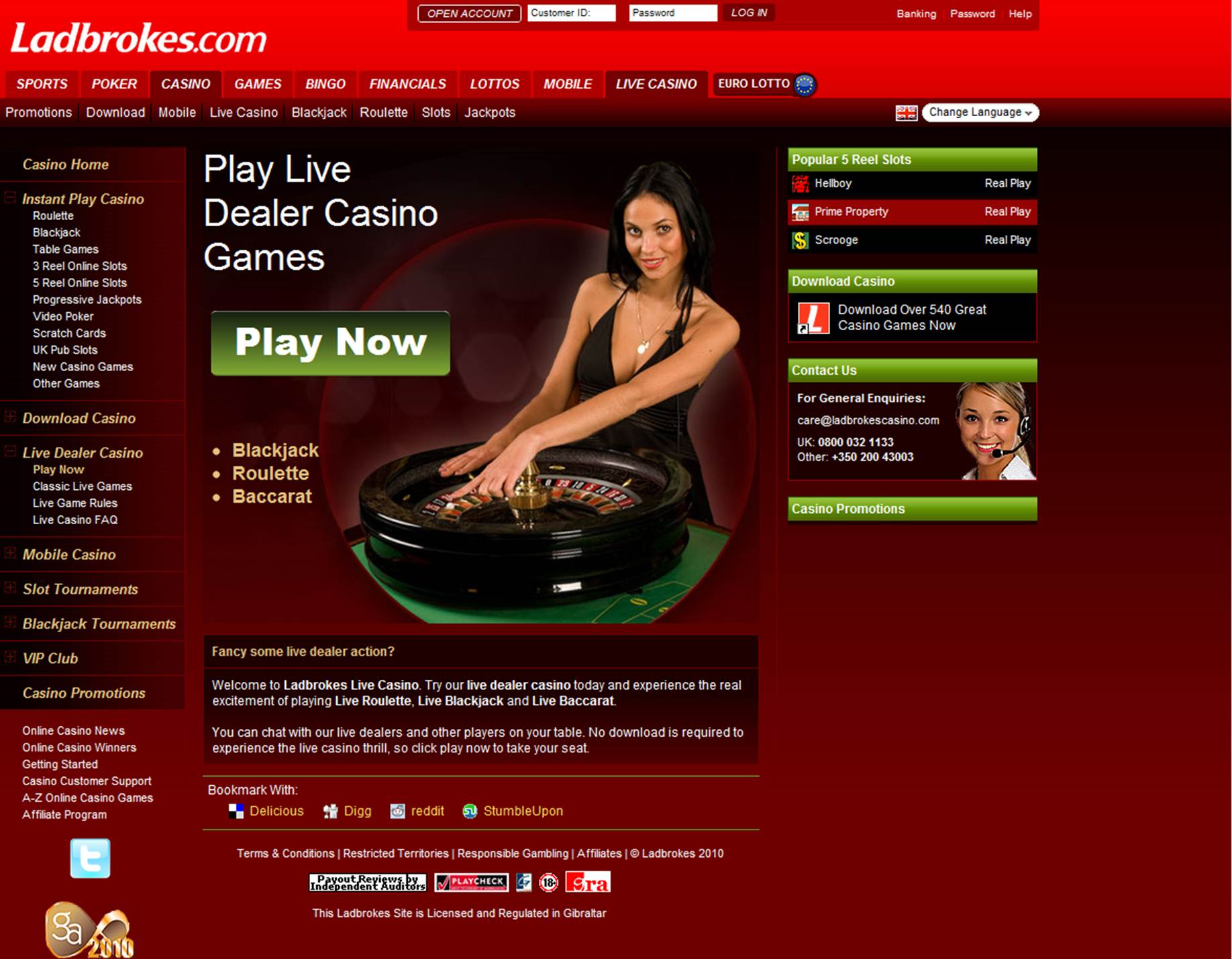Ladbrokes Casino Slots