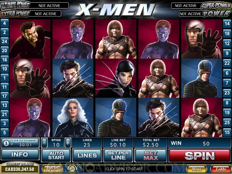 X-Men Marvel Comic Slots Game