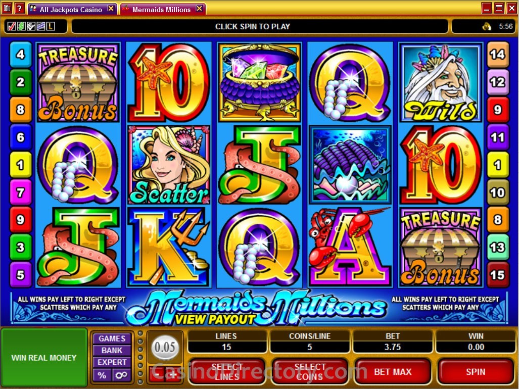 Mermaids Millions Themed Slots